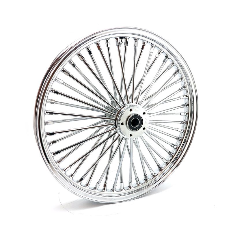 Framhjul MCS radial 48 tjocka ekrar 2.15x21 enkel skiva krom FXDWG 04-05