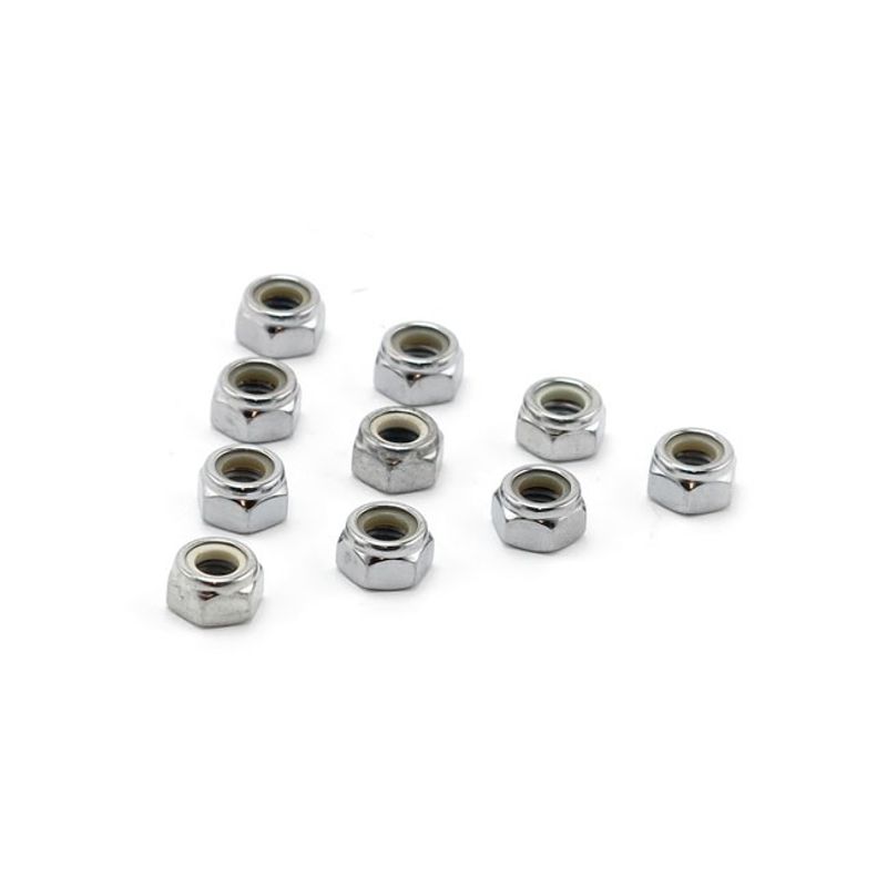 Muttrar Colony M8 1.25 nylon krom (10-pack)