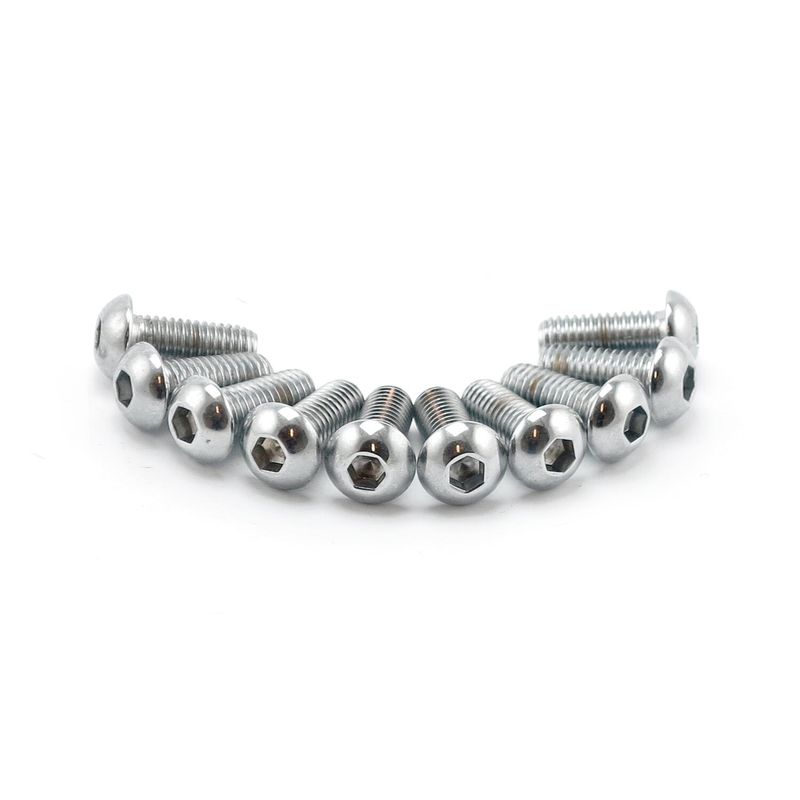 Insexskruvar Colony 6mm 20mm kupolhuvud krom (10-pack)