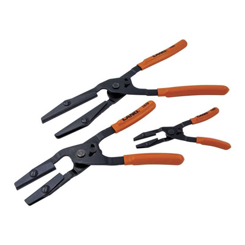 Slangklämtångsats vinklad Lang Tools