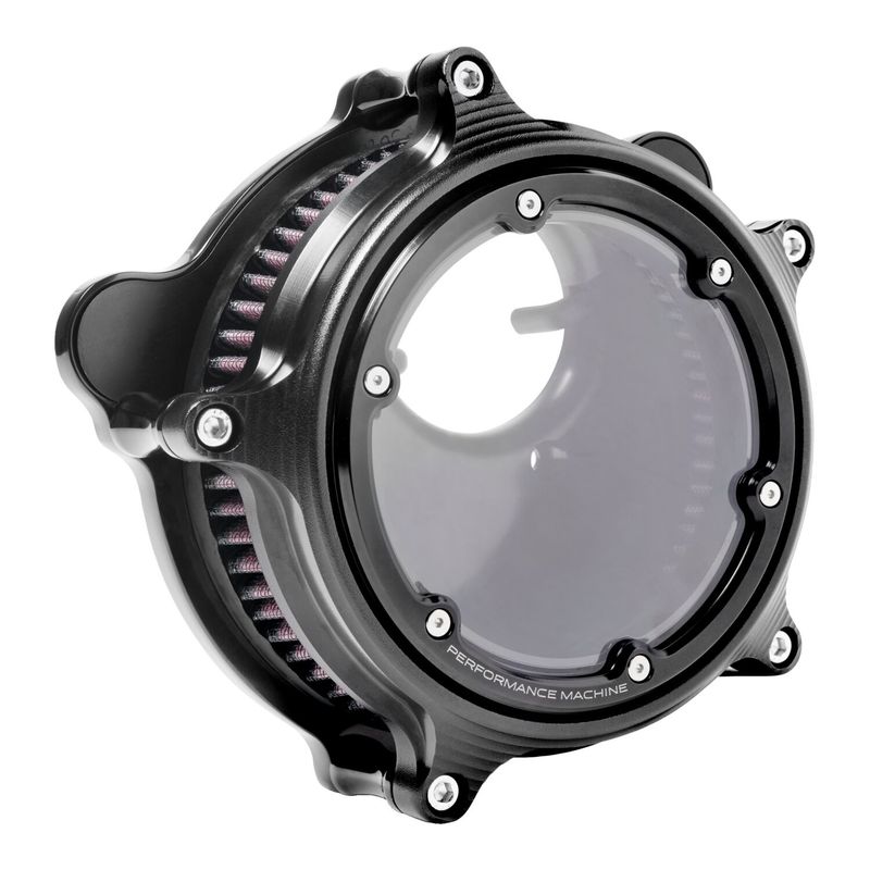 Luftfiltersats Performance Machine 0206-2158-SMB PM Ops svart Softail 16-17