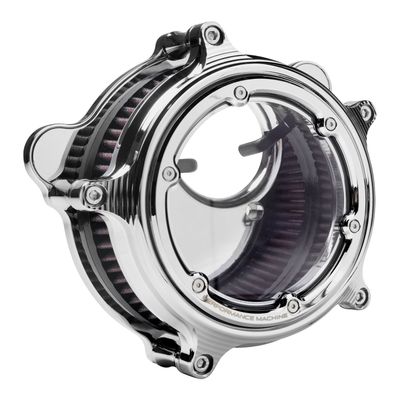 Luftfiltersats Performance Machine 0206-2157-CH PM krom CV carburetor Big Twin 93-06 m.fl.