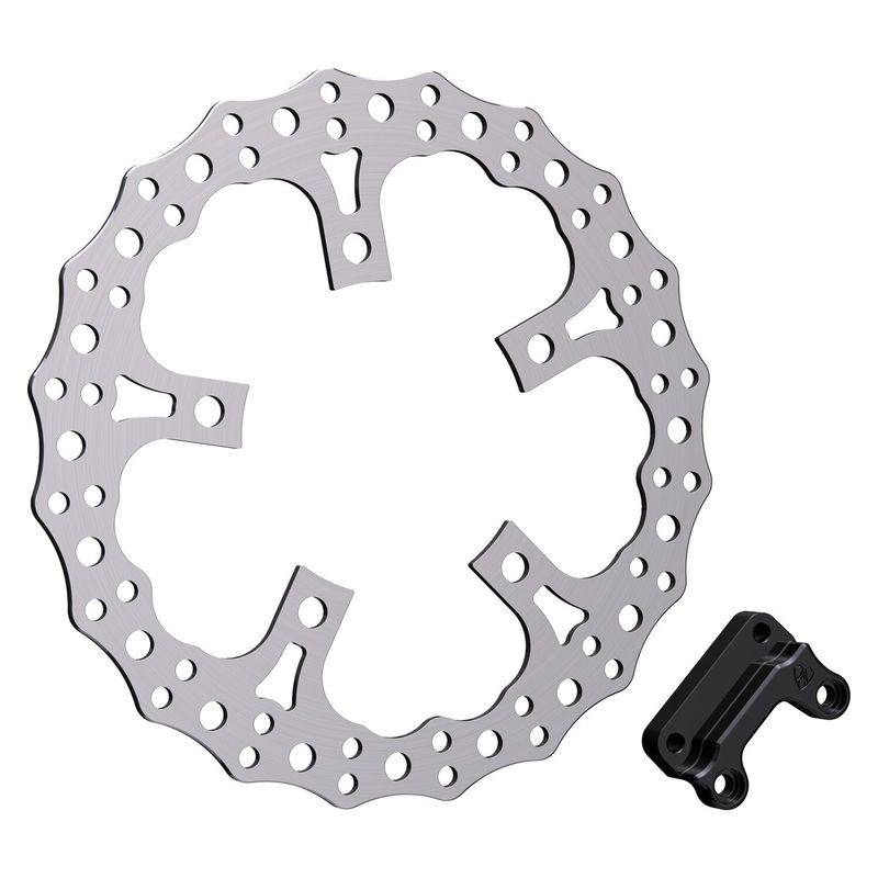 Bromsskiva fäste fram Arlen Ness Jagged 13" höger FLT/Touring 14-25