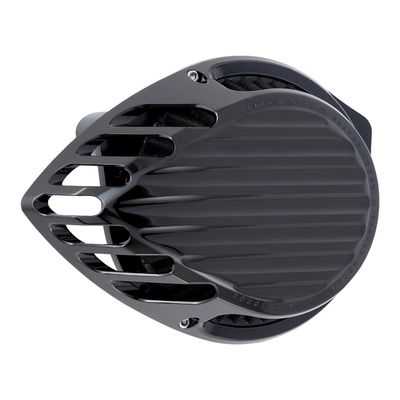 Luftfilter Rough Crafts RC-600-002 Teardrop Finned svart