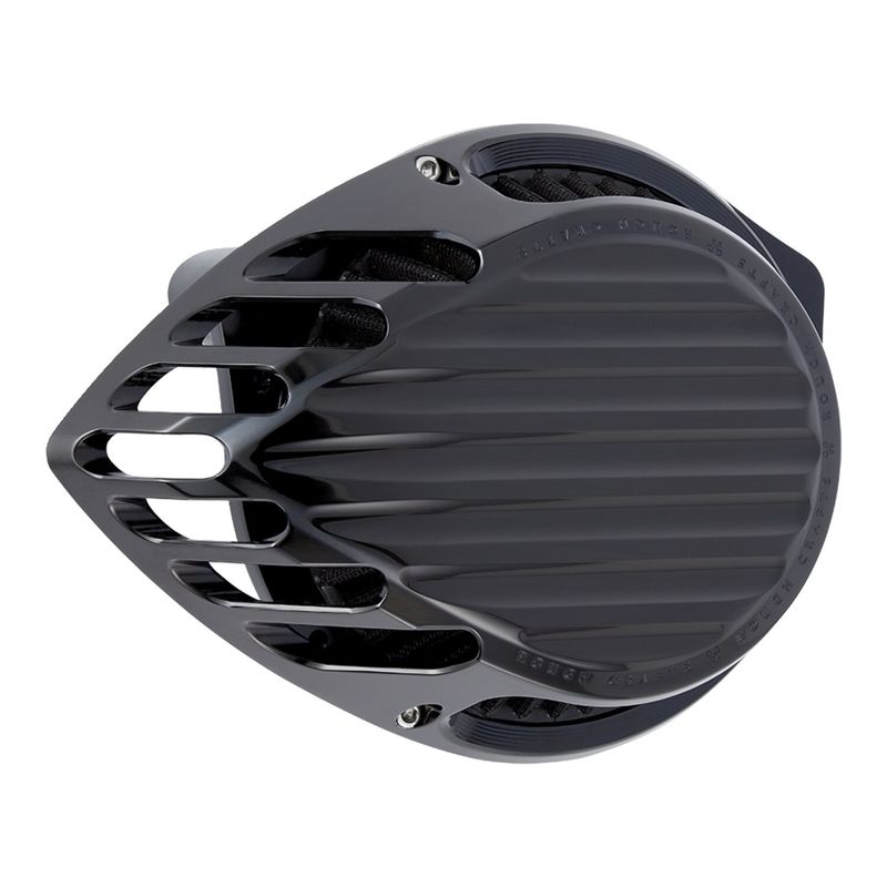 Luftfilter Rough Crafts RC-600-003 Teardrop Finned svart XL Sportster 91-22
