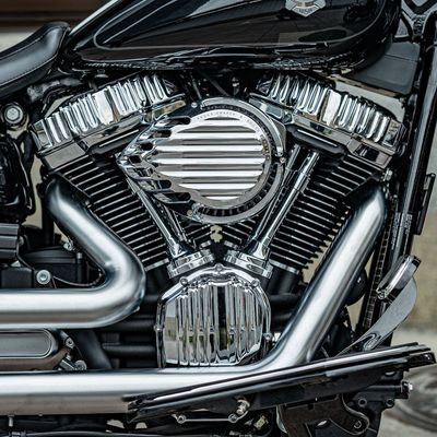 Ventilkåpor Rough Crafts krom Softail 18-25