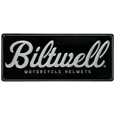 Biltwell Script shop sign black/aluminum