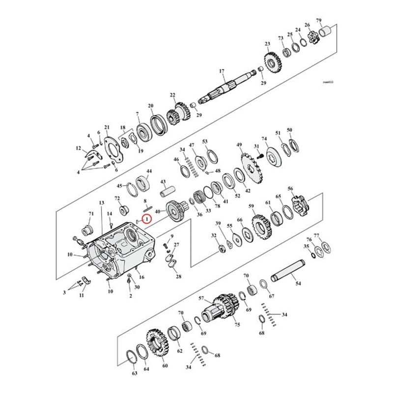 Sprint MCS Transmission housing 4-speed m.fl.