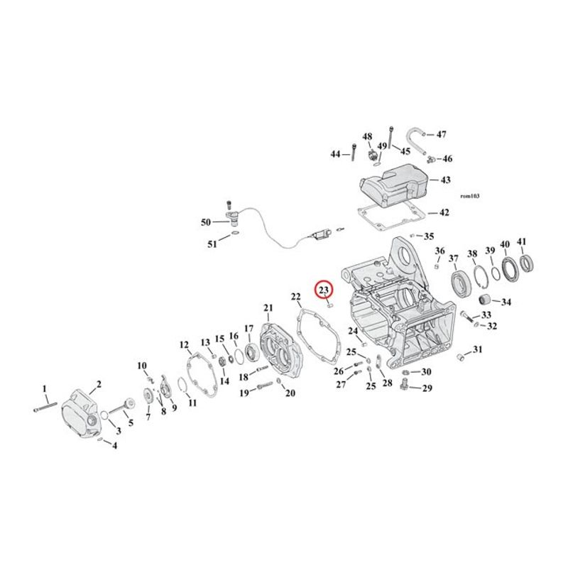 Sprint MCS Transmission housing 4-speed m.fl.
