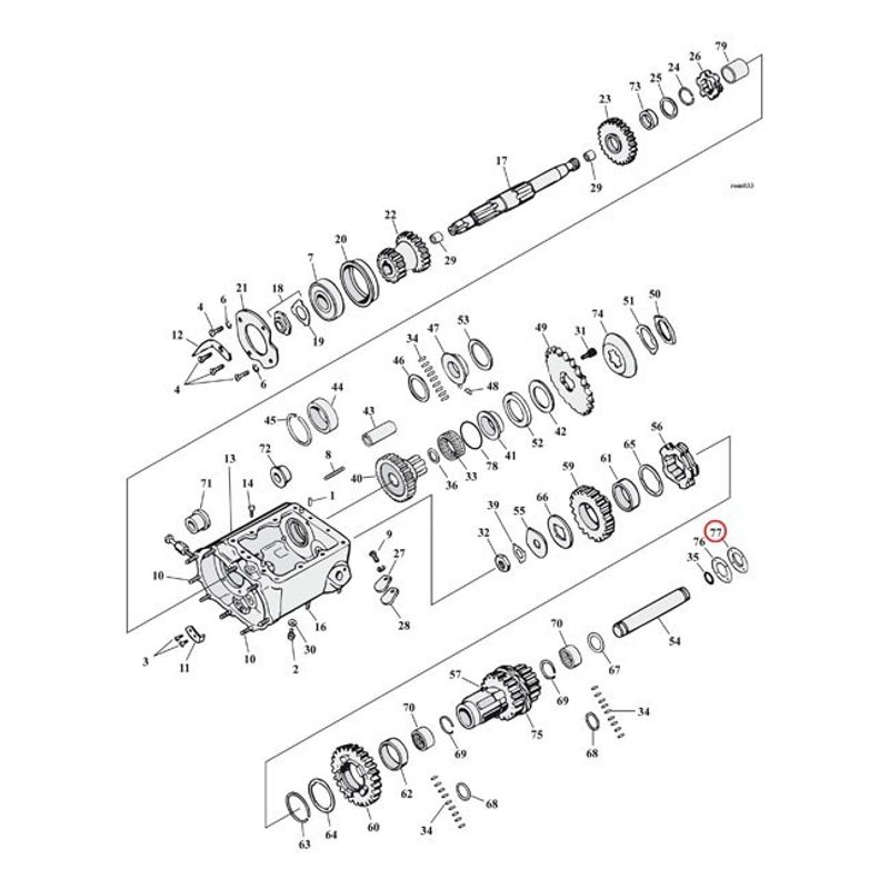 Platta MCS krom Big Twin 36-64