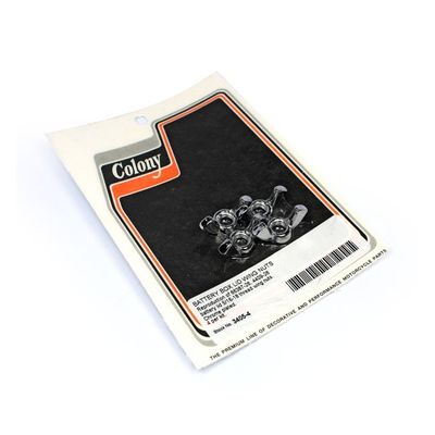Vingmuttrar lock batterilåda Colony krom alla 74/80" H-D 29-54 (4-pack)