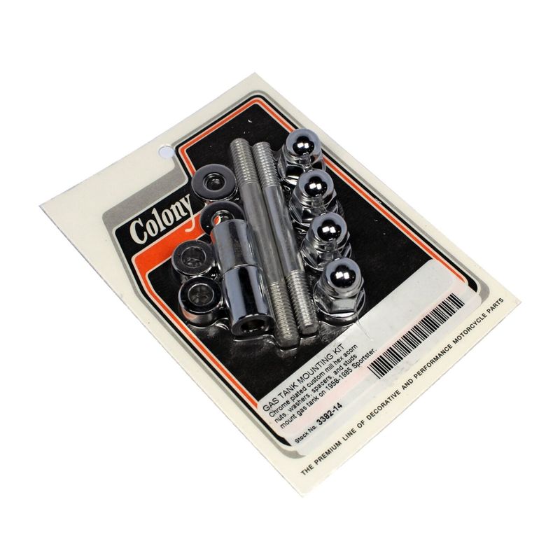 Monteringssats bensintank Colony krom XL Sportster 58-85 (4-pack)