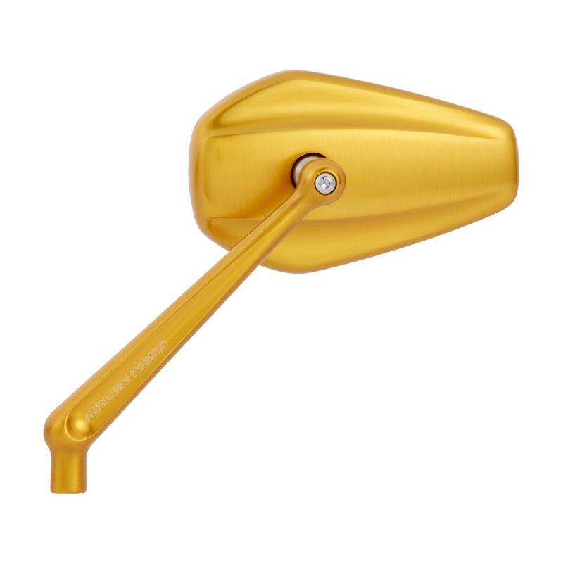Spegel Arlen Ness billet vänster guld incl hardware for Harley,