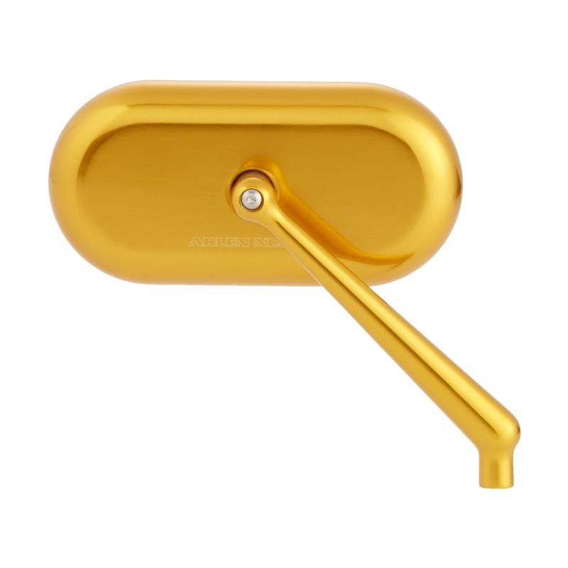 Spegel Arlen Ness smidd höger guld Harley, Indian, metric and