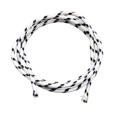 Elkabel tygklädd klassisk MCS 25 ft vit/svart