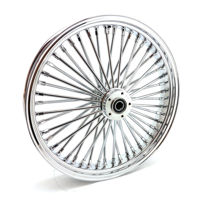 Framhjul MCS radial 48 tjocka ekrar 3.50x21 enkel skiva krom FXDWG 04-05