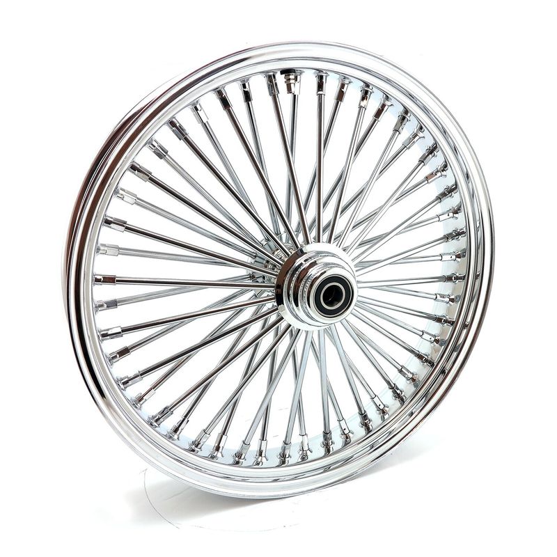 Framhjul MCS radial 48 tjocka ekrar 3.50x21 enkel skiva krom FXDWG 04-05