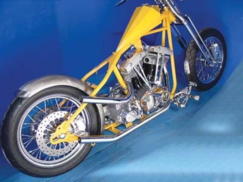 Up-sweep pipes till Shovelhead 70-84 med stelbensram, Paughco