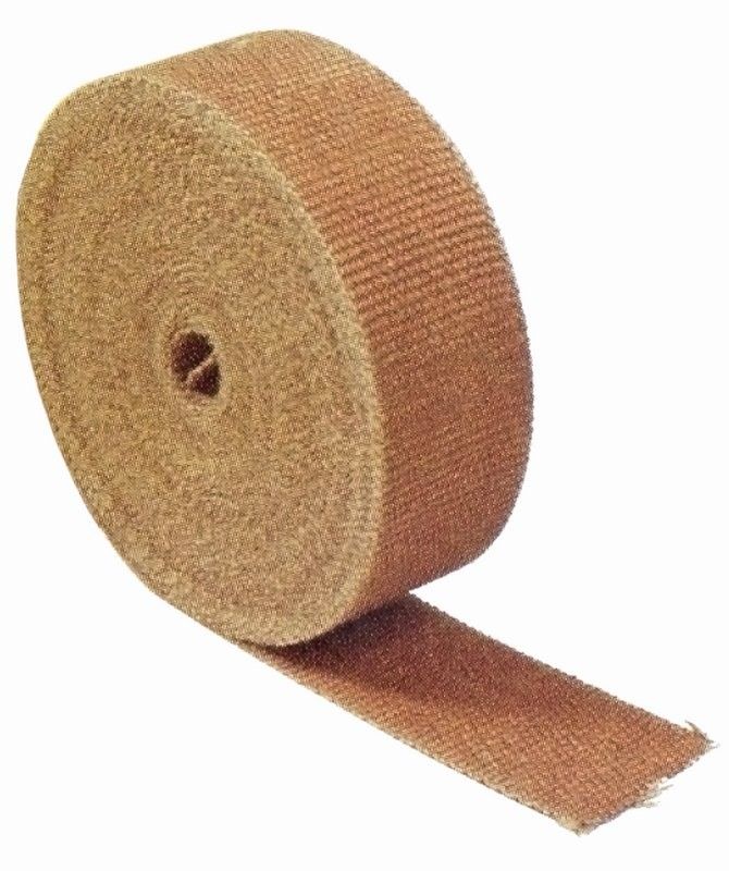 Värmebandage avgasrör, 2 bred/rulle 15 m,  kopparfärgad