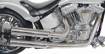 2-2 Avgassystem Softail 86-06, Euro 2, polerad rostfritt, 130-250 däck