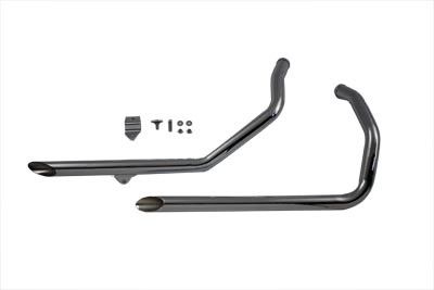 Avgassystem Wyatt Gatling Drag Pipes slash cut krom XL Sportster 86-03