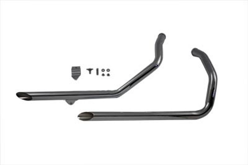 Avgassystem Wyatt Gatling Drag Pipes slash cut krom XL Sportster 86-03