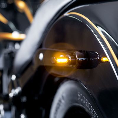 Blinkers baklykta HeinzBikes Aero Micro Winglets 3 satin krom universal