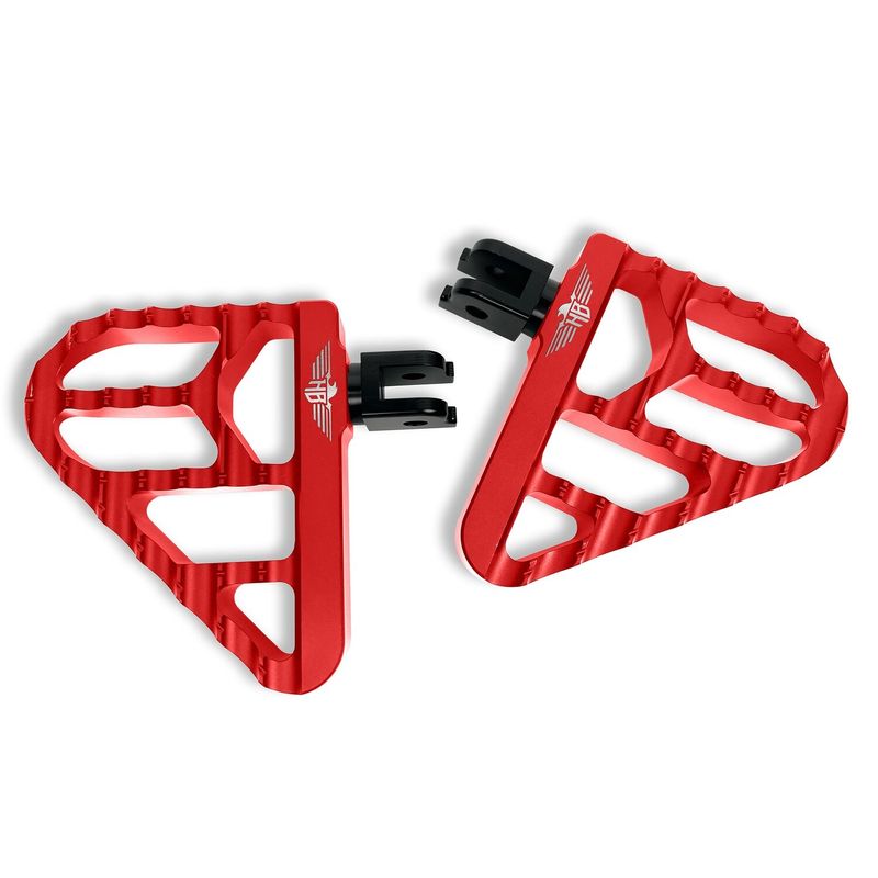 Fotplattor HeinzBikes V2 röd förare Softail 18-24