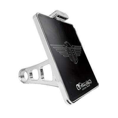 Nummerplåtshållare sidomontering HeinzBikes krom Softail 08-17 HBSKZ-FL-C