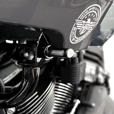 Blinkers fram HeinzBikes Micro krom FXLRST Low Rider ST 22-26