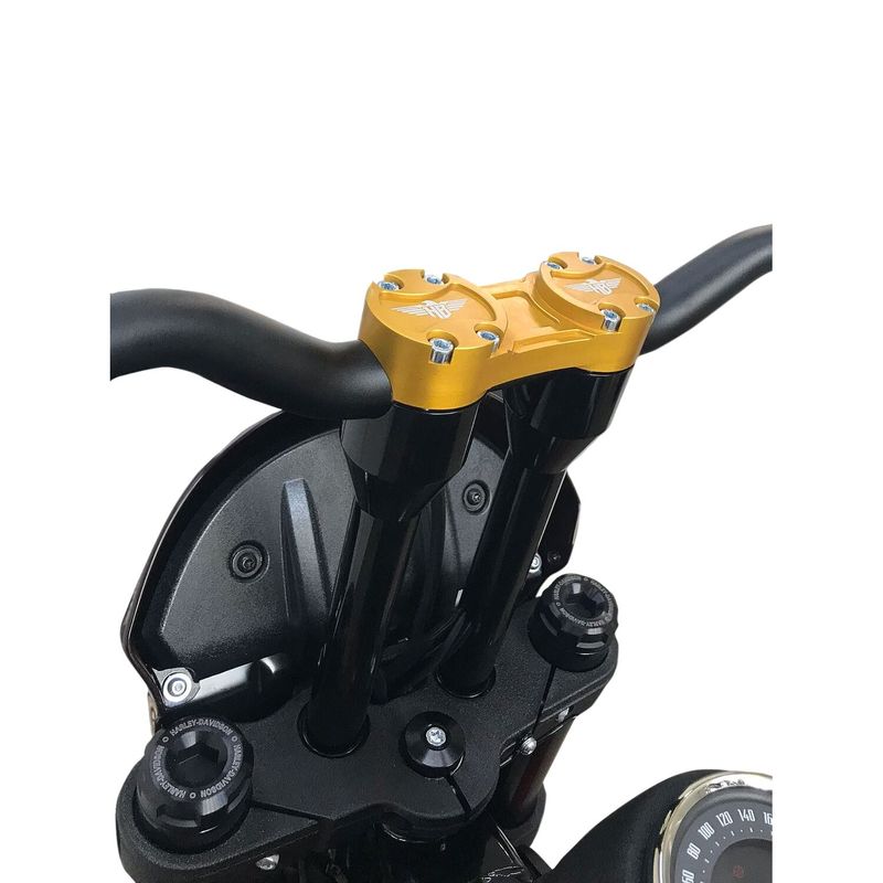 Risers HeinzBikes Clubstyle 10" 1" rak svart guld