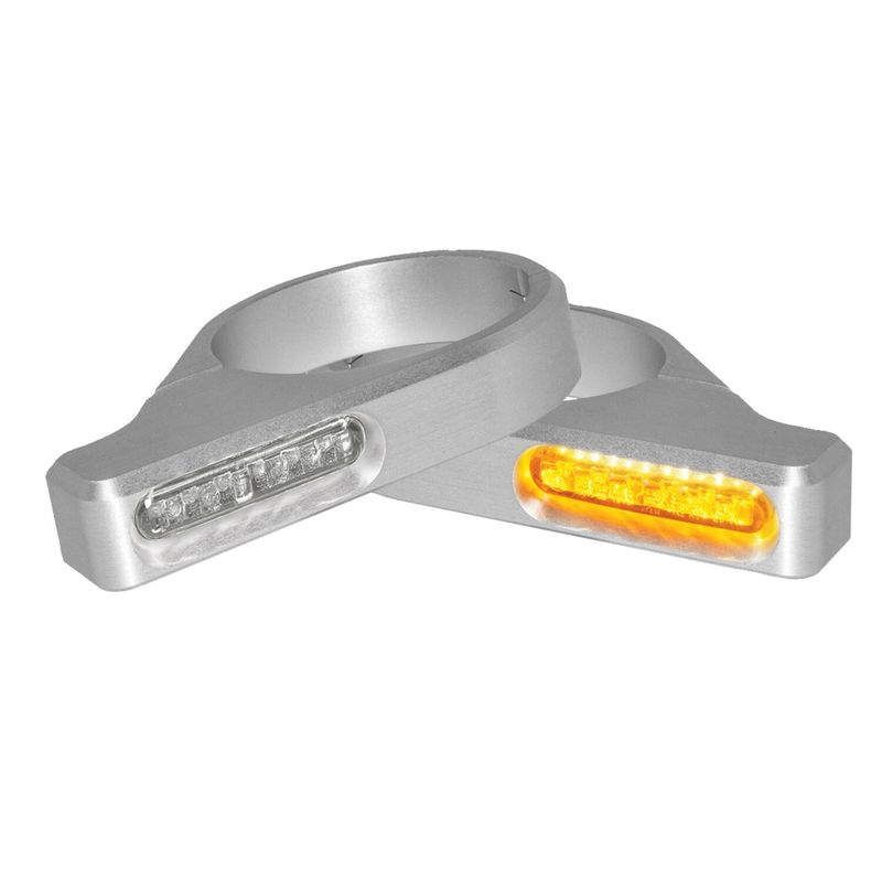 Blinkers framgaffel HeinzBikes ZC-Line 56mm LED silver universal
