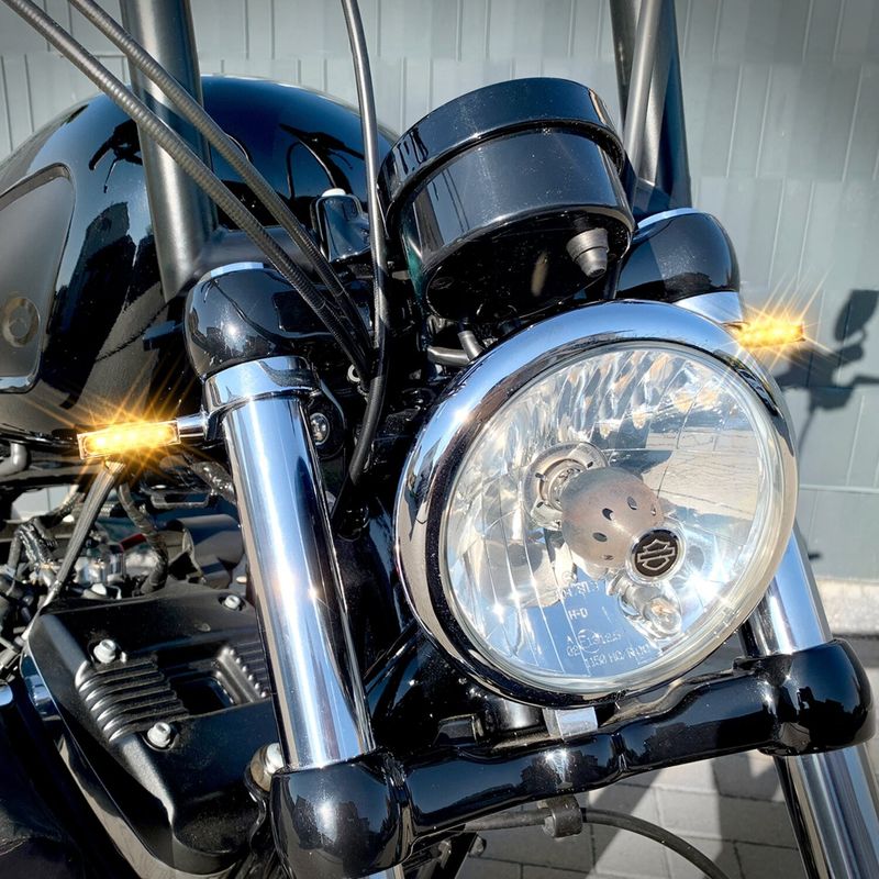 Blinkers HeinzBikes Blokk Line LED krom universal
