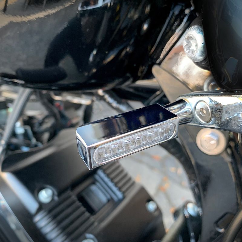 Blinkers HeinzBikes Blokk Line LED krom universal