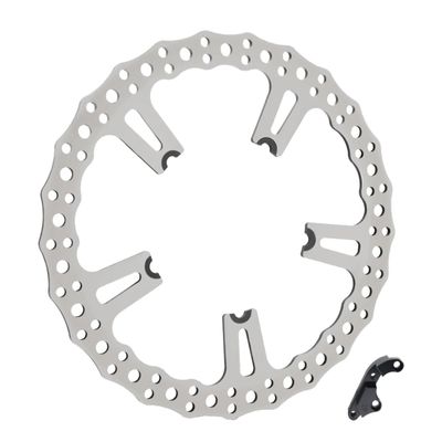Bromsskiva fram Arlen Ness Jagged 15" vänster Dyna. With spoke mounted brake