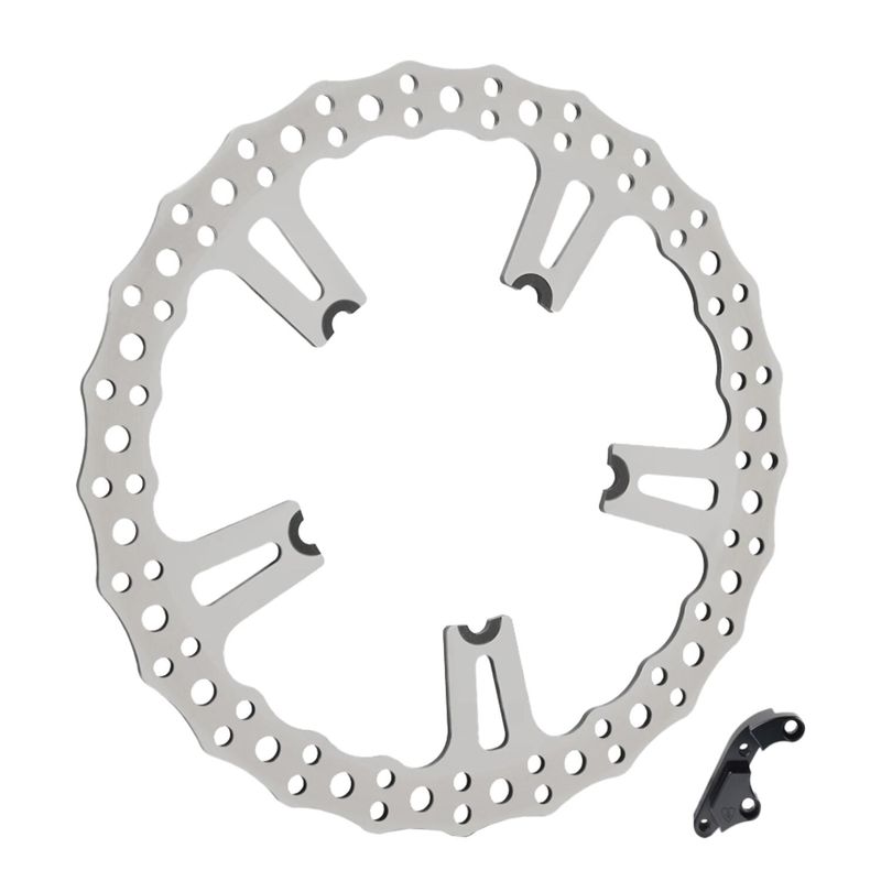 Bromsskiva fram Arlen Ness Jagged 15" vänster Dyna. With spoke mounted brake