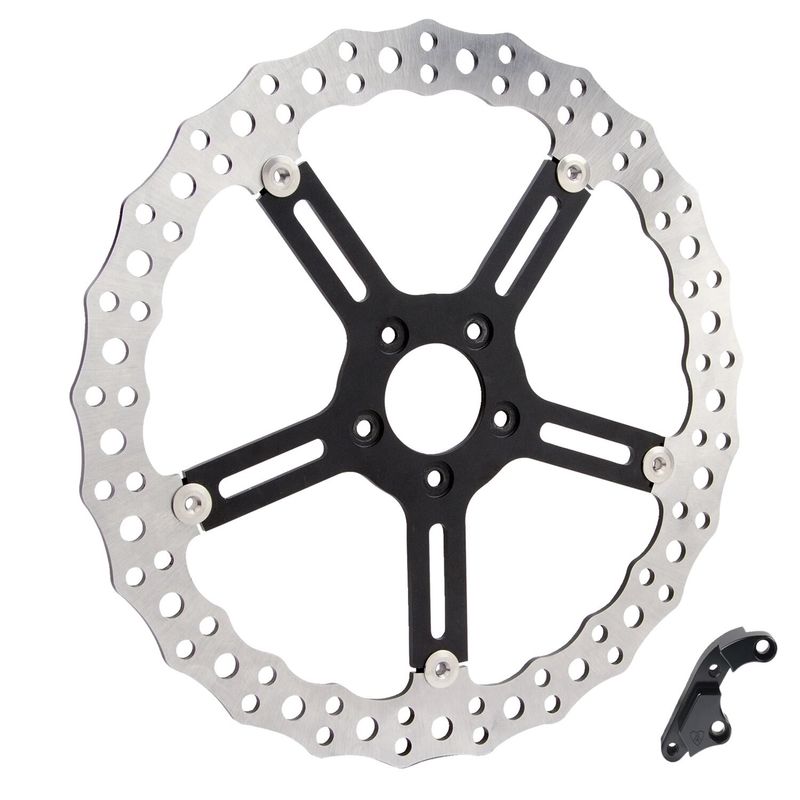 Bromsskiva fram Arlen Ness Jagged 15" vänster Left front Dyna 06-17 m.fl.