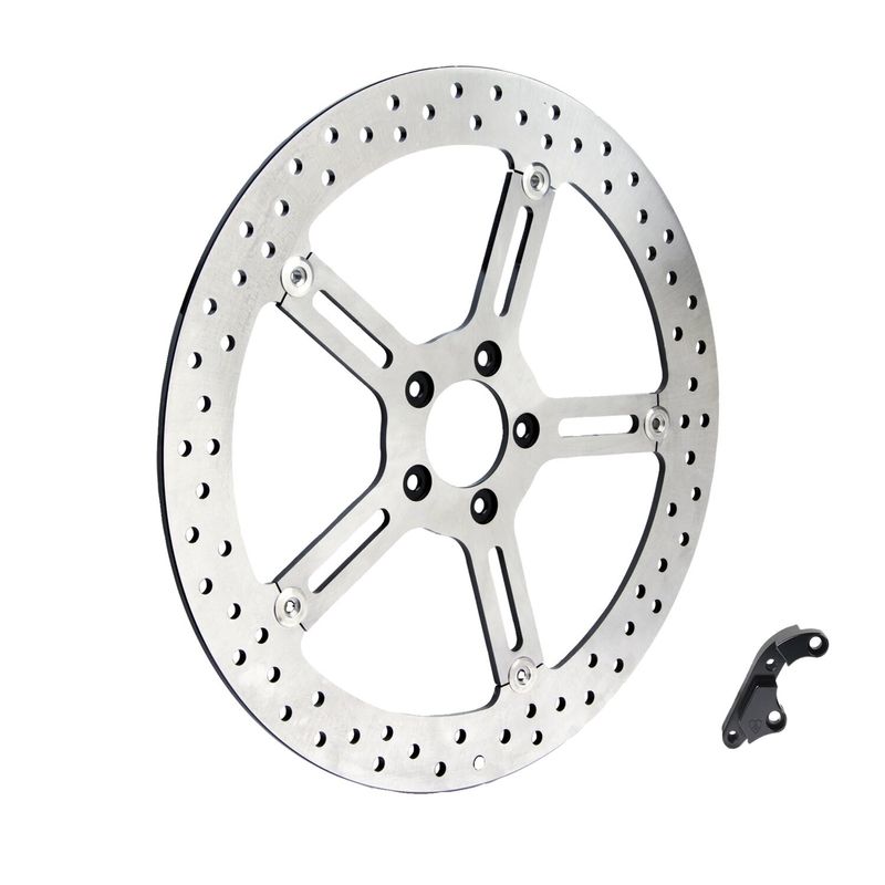 Bromsskiva fram Arlen Ness Jagged 15" höger Right front Softail with