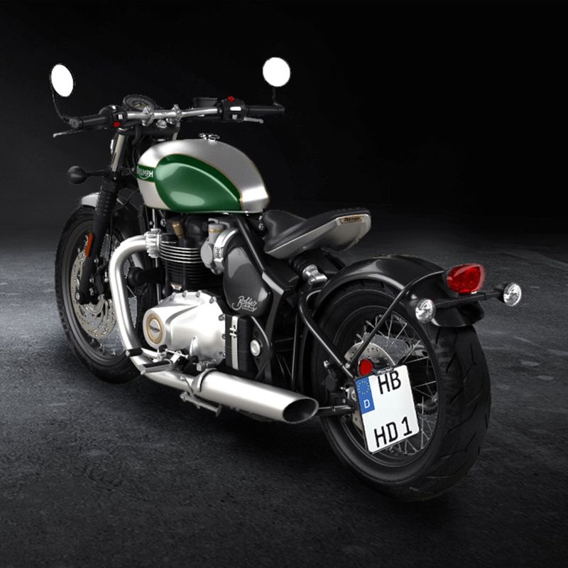 Nummerplåtshållare sidomontering HeinzBikes svart Triumph Bonneville 17-20 HBSKZ-TRBO-A
