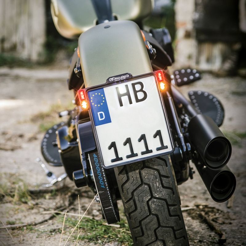 Nummerplåtshållare HeinzBikes All-Inn 2.0 170mm krom universal