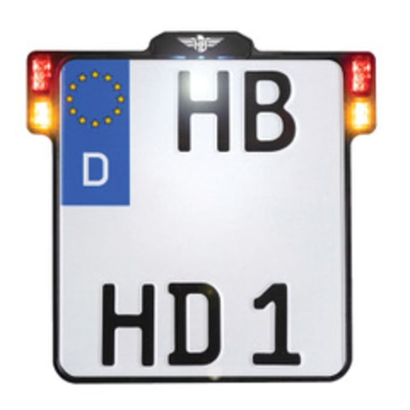 Nummerplåtshållare HeinzBikes All-Inn 2.0 140mm svart universal HBKZ2.0-MB-3TS-L