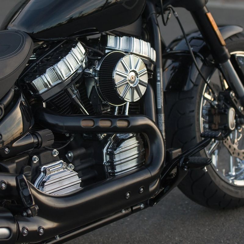 Luftfiltersats Arlen Ness 10-GAUGE 1 Sucker krom slät Softail 16-17