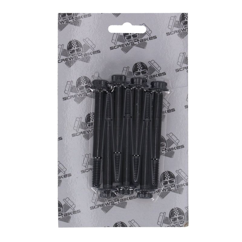 Bultsats vevhus Screws4Bikes Titan 2Drive svart Softail 18-25 KG.HD.2.2D.sw