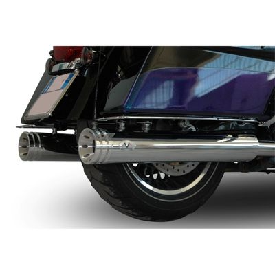 Slip-on ljuddämpare V Performance Ring dubbel krom FLT/Touring 04-17