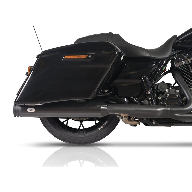 Slip-on ljuddämpare V Performance Ring Cer 114mm dubbel svart FLT/Touring 21-24