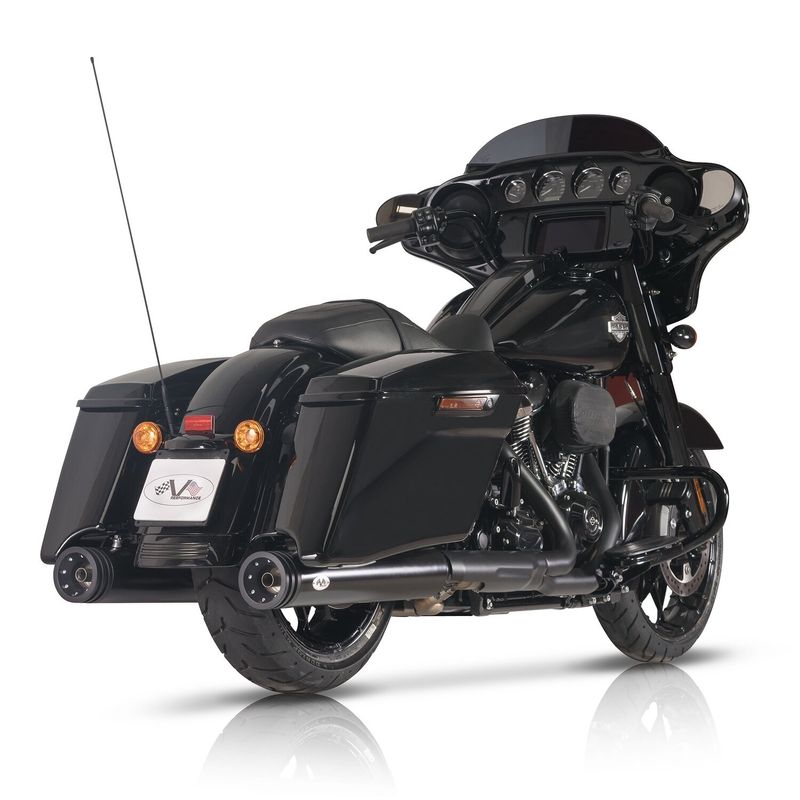Slip-on ljuddämpare V Performance Ring Cer 114mm dubbel svart FLT/Touring 21-24