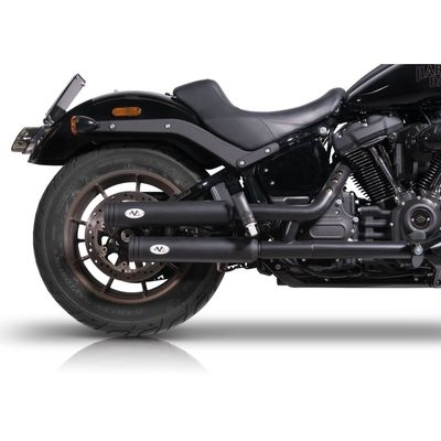 Slip-on ljuddämpare V Performance Double Ring svart FXBBS Softail Street Bob 22-24