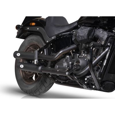 Slip-on ljuddämpare V Performance Double Ring svart FXBBS Softail Street Bob 22-24