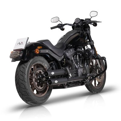 Slip-on ljuddämpare V Performance Double Ring svart FXBBS Softail Street Bob 22-24
