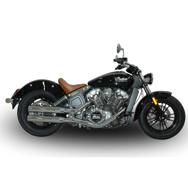 Slip-on ljuddämpare V Performance Ring 80mm dubbel krom Indian Scout, Scout Bobber 15-20